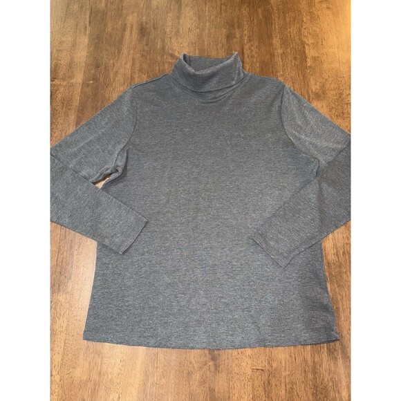 Lauren Ralph Lauren Gray Turtleneck Top 1X Long Sleeve Pullover Classic Basic - Picture 5 of 9